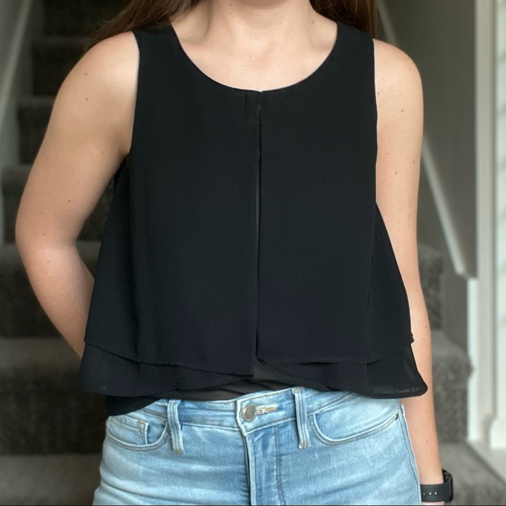 H&M Black Tiered Dress Tank